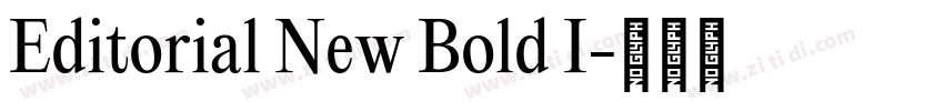Editorial New Bold I字体转换
